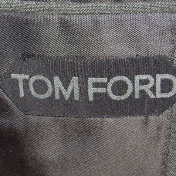 Tom Ford Gray Hopsack Current Silk Blend Peak Lapel Two Button Suit 44R - Picture 16 of 16